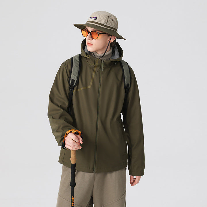 Herren Technische Softshelljacke mit verstellbarer Kapuze und winddichter Membran Echo Archiv