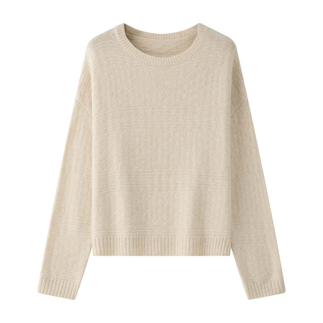 Damen Weicher Mohair-Optik Oversize-Pullover mit U-Boot-Ausschnitt Echoarchiv