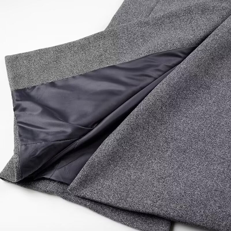 Damen Langmantel aus Wollmix mit Oversize-Silhouette, Schalkragen und aufgesetzten Taschen Echo Archiv