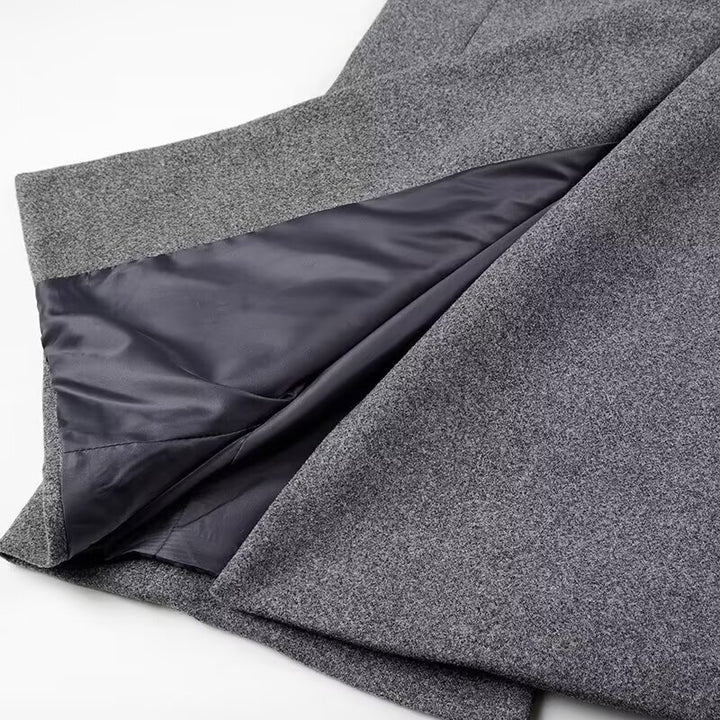 Damen Langmantel aus Wollmix mit Oversize-Silhouette, Schalkragen und aufgesetzten Taschen Echo Archiv