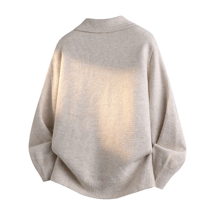 Damen Eleganter Strickpullover mit Knopfleiste – Mavelle