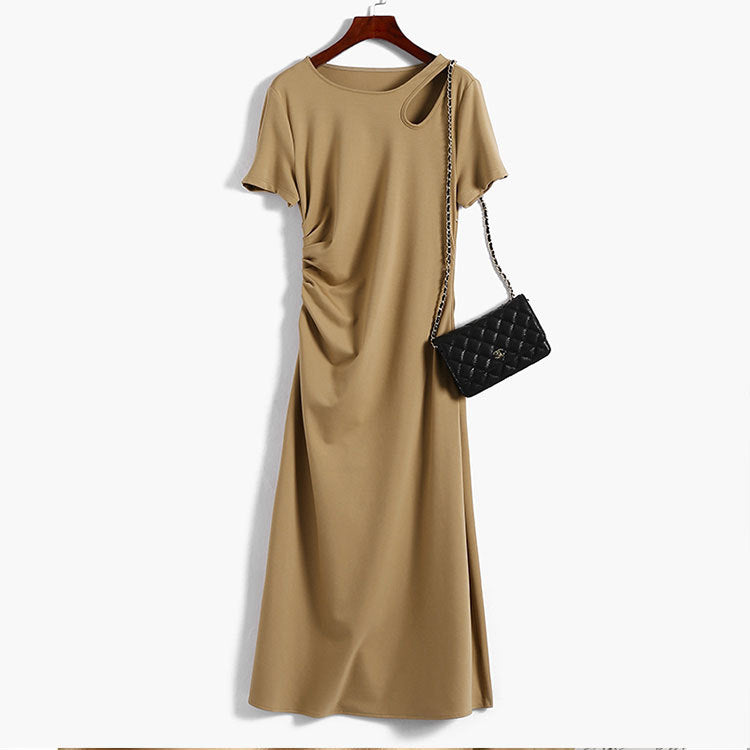 Damen Maxikleid mit asymmetrischem Cut-Out, seitlicher Raffung und fließender A‑Linie Echo Archiv
