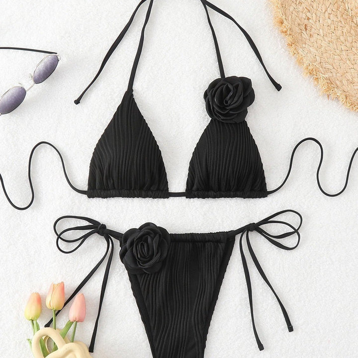 Damen Triangel-Bikini mit aufwendigem Blumendetail Echo Archiv