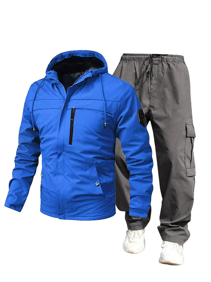 Herren Wetterfeste Outdoor-Jacke und Cargo-Hose Echo Archiv