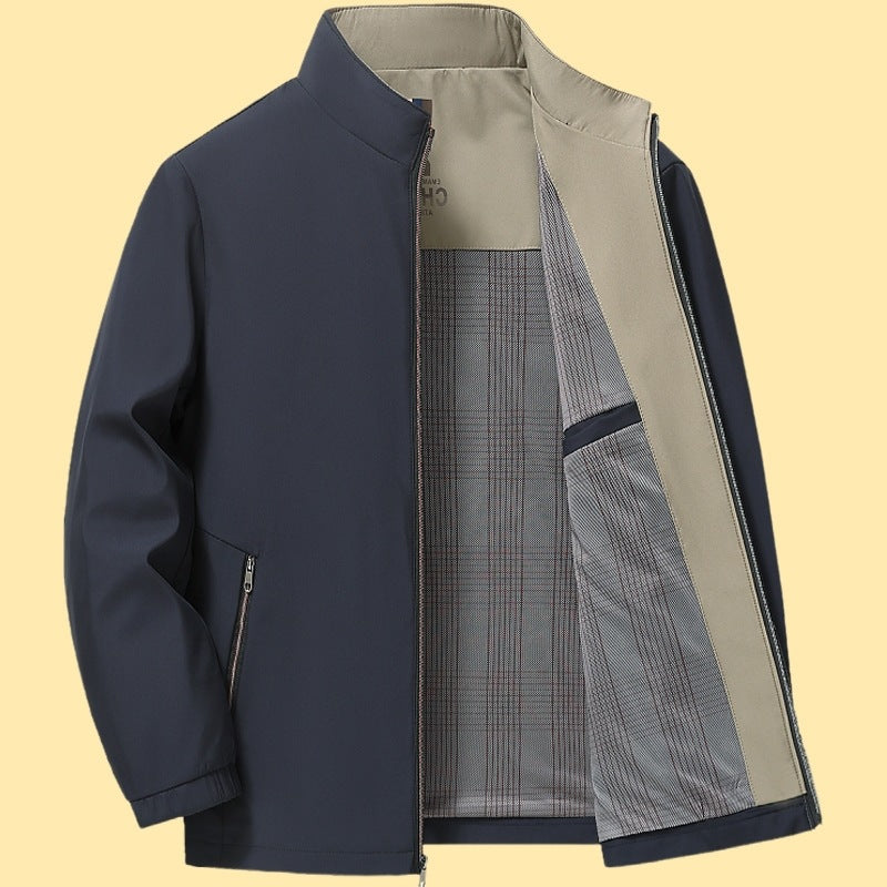 Herren elegante Freizeitjacke mit Stehkragen Echoarchiv