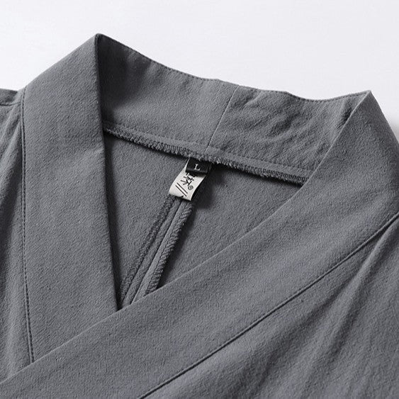 Damen locker fallende Kimono-Jacke mit Bindegürtel Echoarchiv