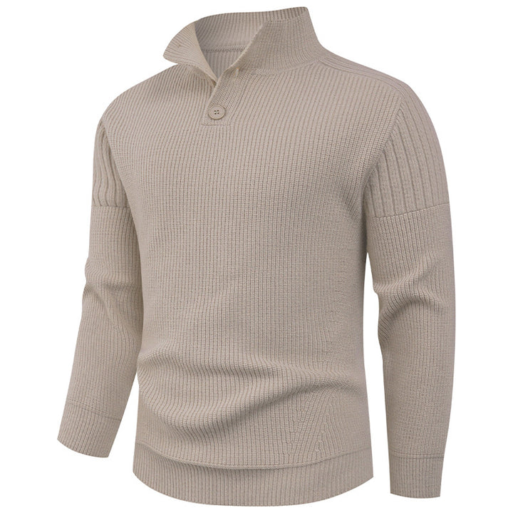 Herren innovativer Halbreißverschluss Pullover mit Rippstruktur Echoarchiv
