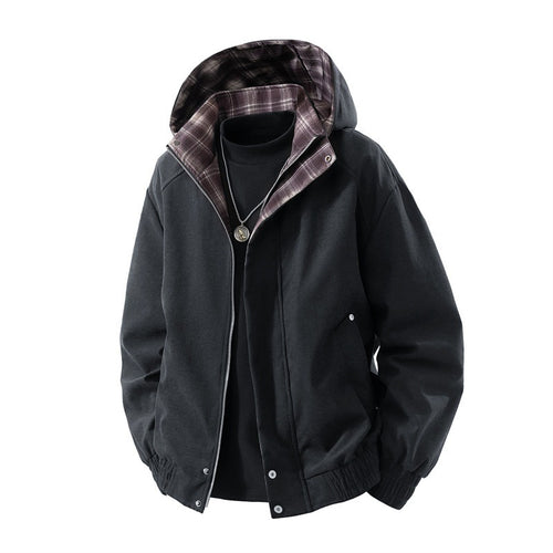 Herren Kapuzenjacke mit Karo-Futter Echo Archiv