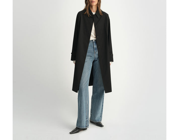 Damen Elegante lange Trenchcoat Echoarchiv