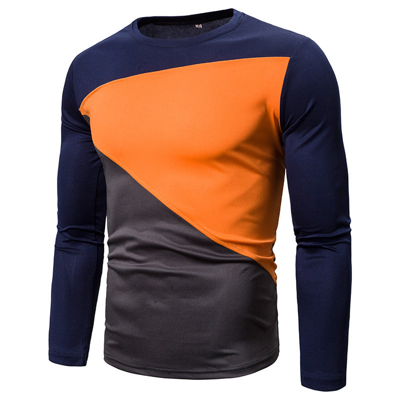 Herren Sportliches Langarmshirt mit innovativem Farbblockdesign Echoarchiv
