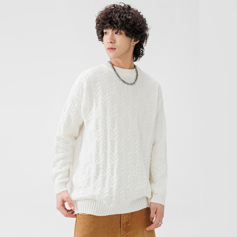 Herren Grobstrickpullover mit klassischem Muster Echoarchiv