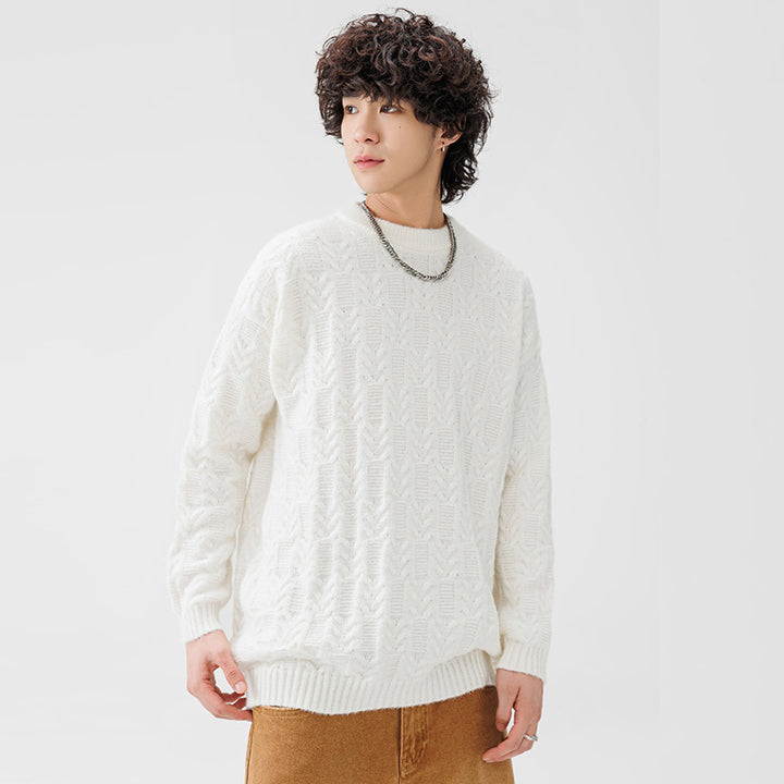 Herren Grobstrickpullover mit klassischem Muster Echoarchiv