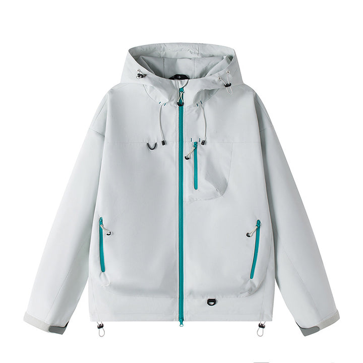 Herren Leichte Tech-Softshelljacke mit Kapuze, verstellbarem Saum und Kontrast-Reißverschlüssen Echo Archiv