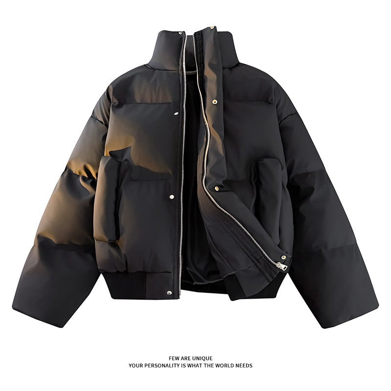 Herren Modische Steppjacke mit hohem Kragen und praktischen Taschen Echoarchiv