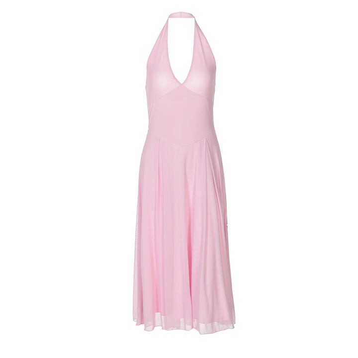 Damen Halter Maxikleid mit fließendem Schnitt Echo Archiv