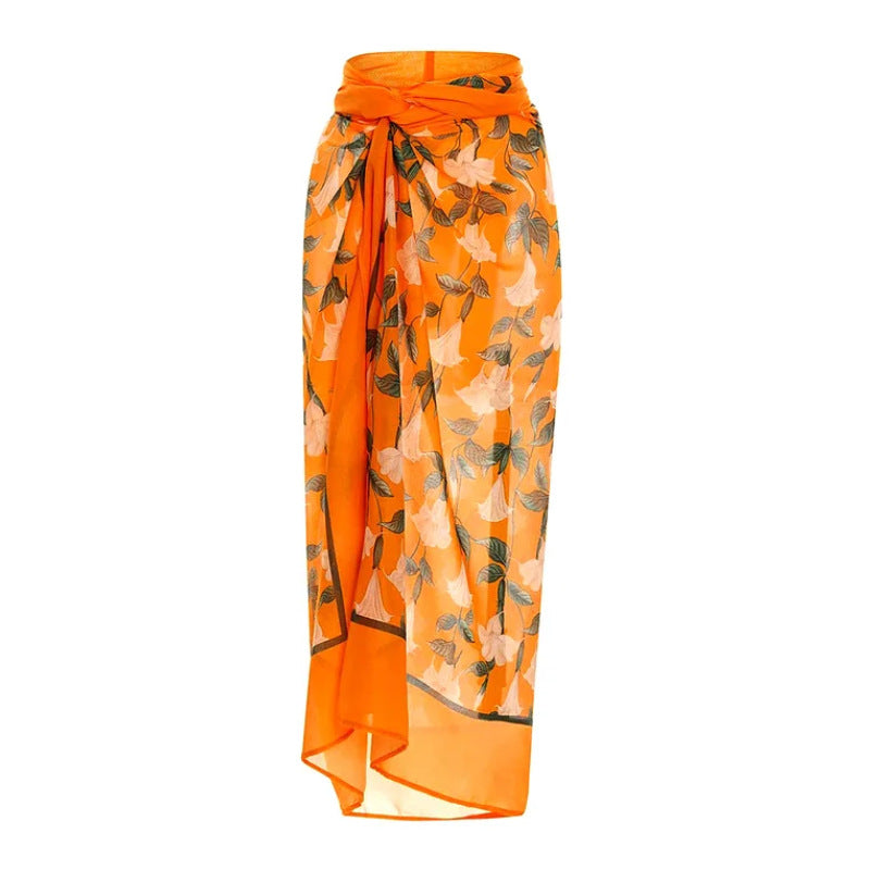 Damen Hochwertiger einteiliger Badeanzug mit außergewöhnlichem Schnitt und floralen Details Echo Archiv