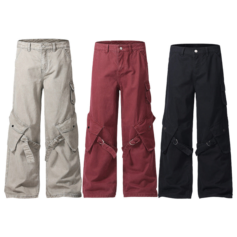 Herren Ultraweite Canvas-Cargohose mit D-Ring-Gurtsystem und multiplen Pattentaschen Echo Archiv