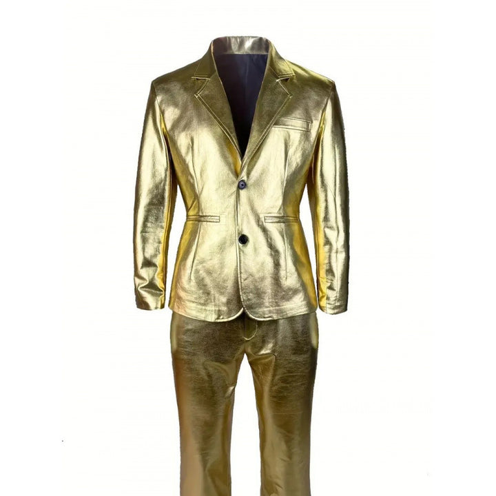 Herren Glamouröser Satin-Anzug Echoarchiv
