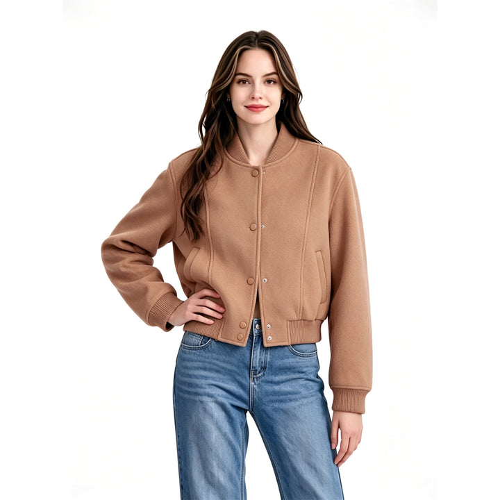 Damen Modische Kurzjacke mit Druckknöpfen Echo Archiv