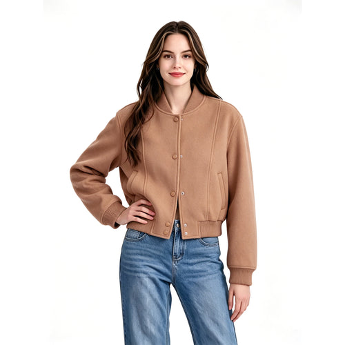 Damen Modische Kurzjacke mit Druckknöpfen Echo Archiv