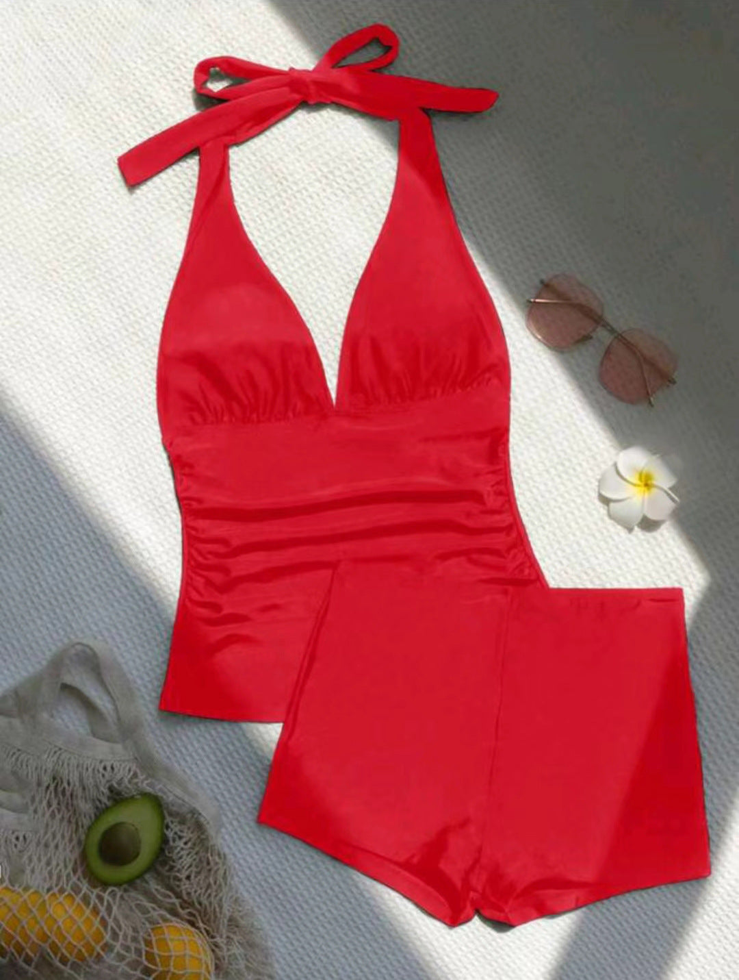 Damen Hochgeschnittener Tankini mit flexiblem Oberteil Echo Archiv