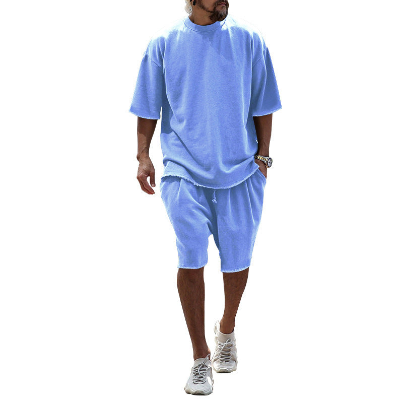 Herren lässiges Oberteil und Shorts Set Echoarchiv