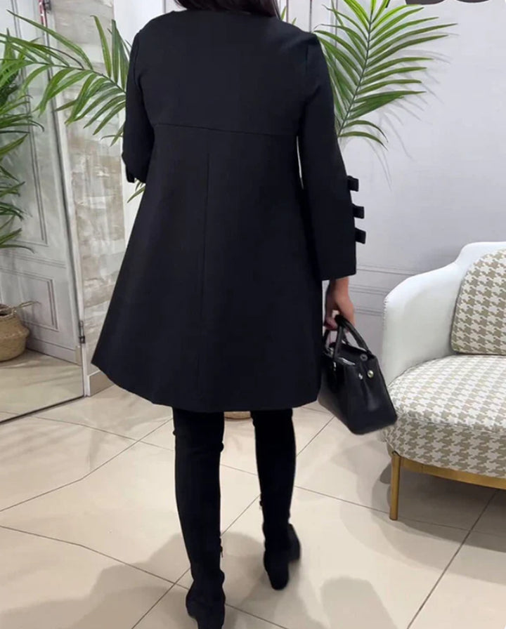 Damen nan A-Linien-Tunika-Kleid mit gestuften Zierlaschenärmeln Echo Archiv