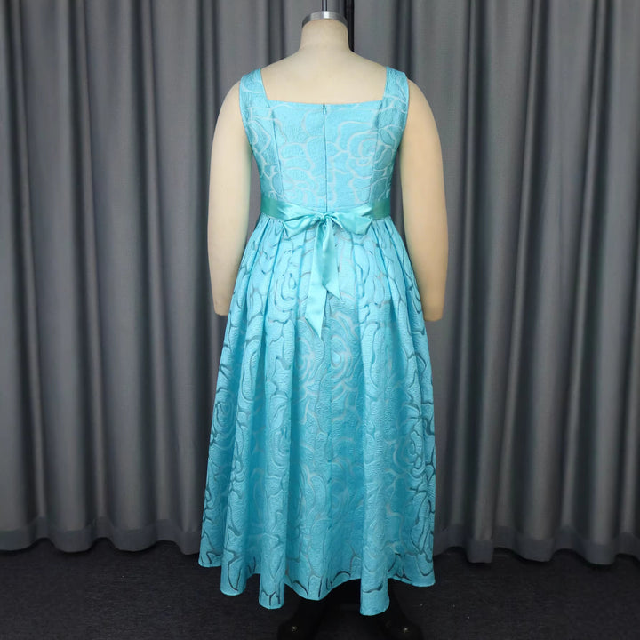 Damen Elegantes A-Linien Kleid mit floralem Jacquard-Muster Echo Archiv