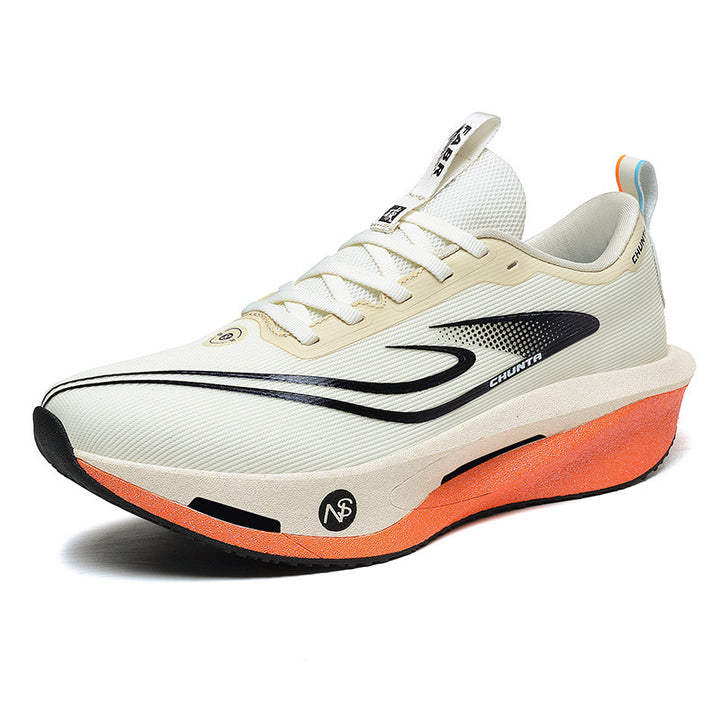 Unisex fließende Race-Performance-Sneaker mit hochprofilierter reaktiver Schaum-Zwischensohle und nahtlosem Leichtstrick-Obermaterial – Tavélo