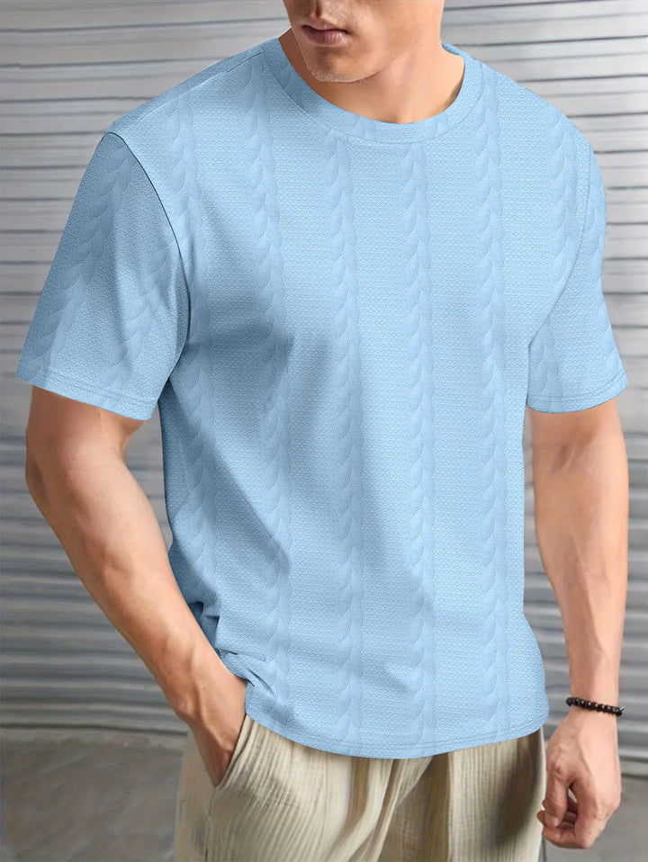 Herren lässiges T-Shirt mit strukturiertem Design Echoarchiv