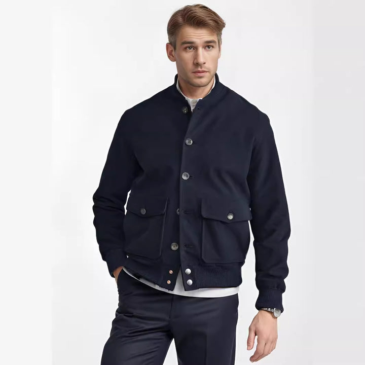 Herren lässige Bomberjacke aus hochwertigem Material mit praktischen Taschen Echoarchiv