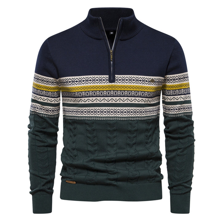 Herren modischer Pullover mit Reißverschluss und strukturiertem Design Echoarchiv
