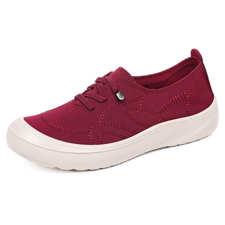 Damen nan elastischer Slip-On Komfortsneaker mit dekorativer Ziernaht, gepolstertem Fersenhalt und dämpfender Leichtprofilsohle Echo Archiv