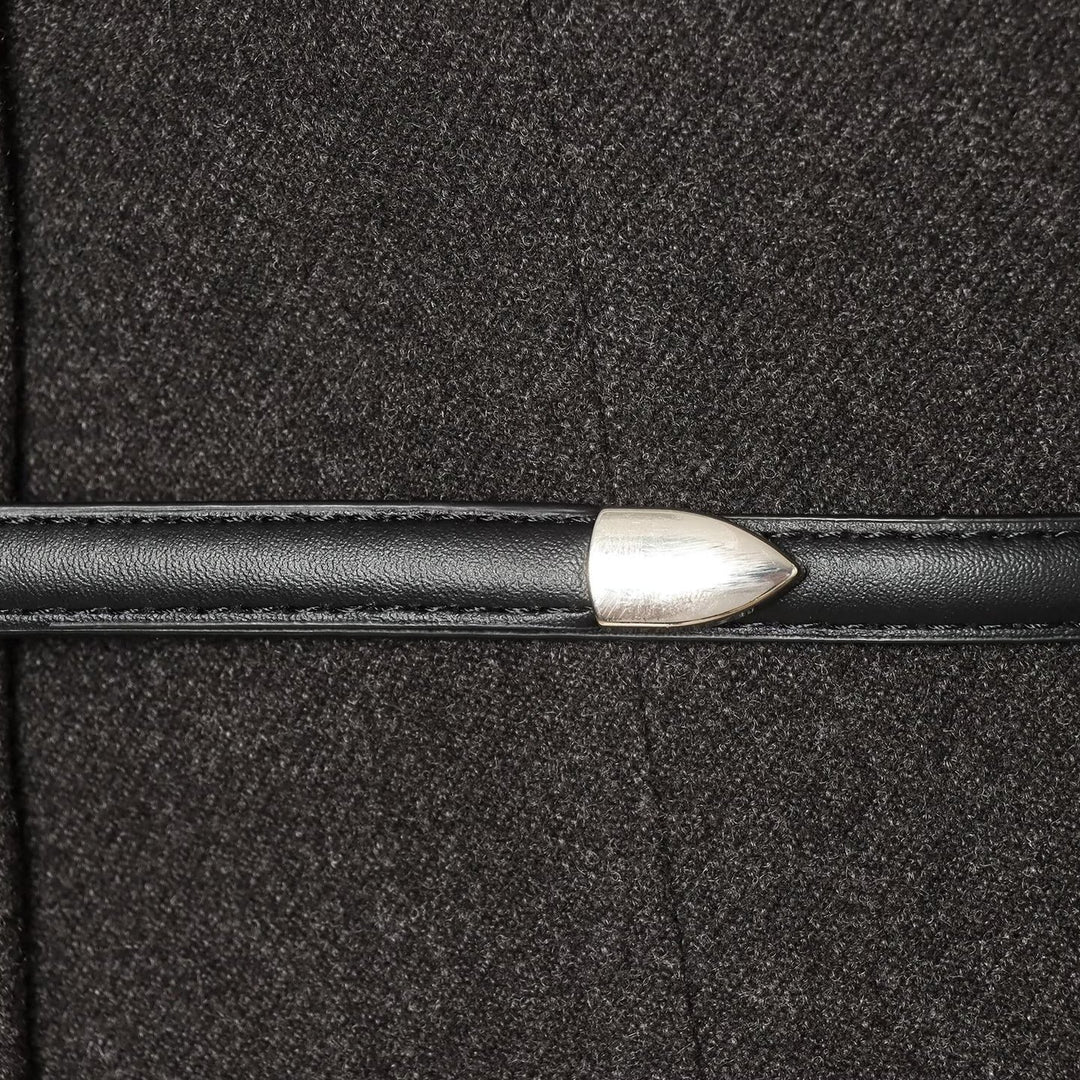 Damen Kurzjacke aus Wollmix mit Rundhalsausschnitt, Druckknopfverschluss und schmalem Taillengürtel Echoarchiv