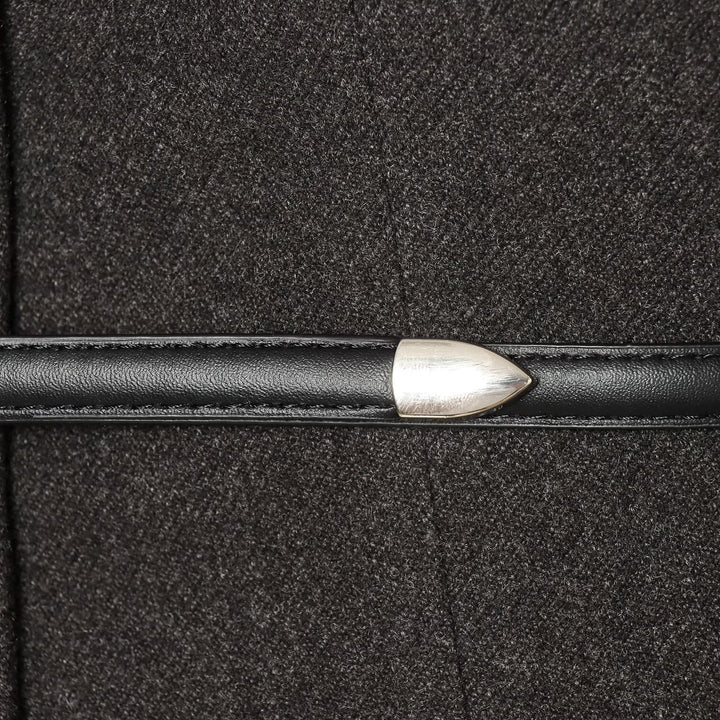 Damen Kurzjacke aus Wollmix mit Rundhalsausschnitt, Druckknopfverschluss und schmalem Taillengürtel Echoarchiv