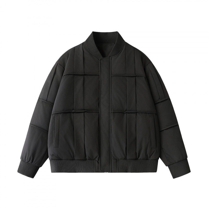 Unisex Boxy-wattierte Bomberjacke im Oversize-Cut mit geripptem Saum und Stehkragen Echo Archiv