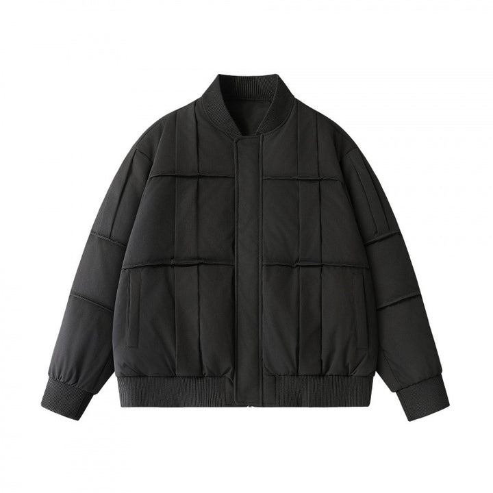 Unisex Boxy-wattierte Bomberjacke im Oversize-Cut mit geripptem Saum und Stehkragen Echo Archiv