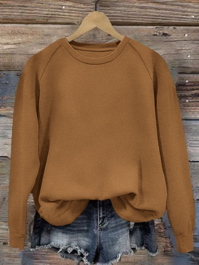 Damen Oversize Sweatshirt mit Raglanärmeln und elastischem Saum Echoarchiv