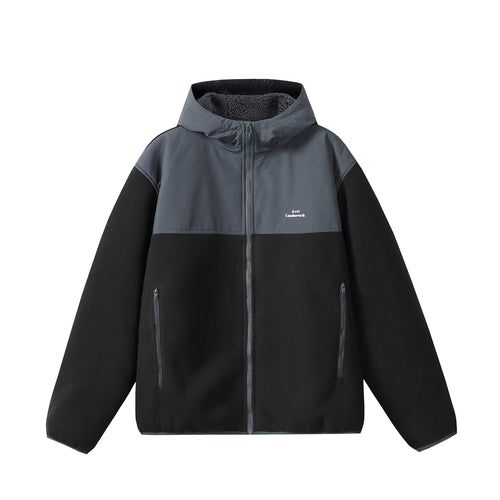Unisex Fleece-Kapuzenjacke mit Teddyfutter, durchgehendem Reißverschluss und seitlichen Reißverschlusstaschen Echoarchiv