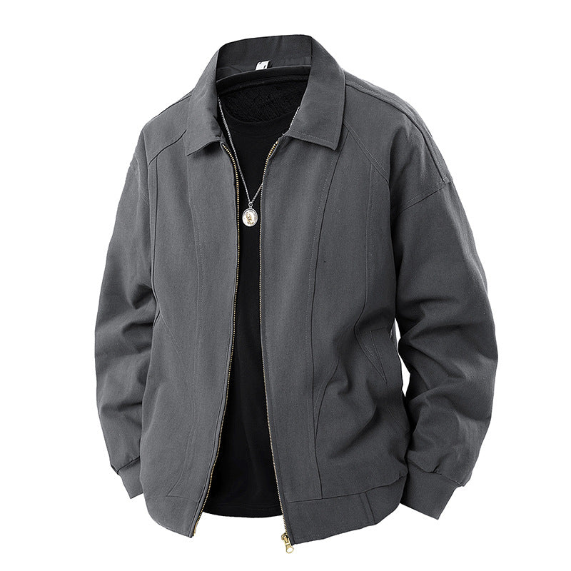 Herren Moderner Blouson mit Hemdkragen, Zwei‑Wege‑Reißverschluss und dezenter Teilungsnaht Echo Archiv
