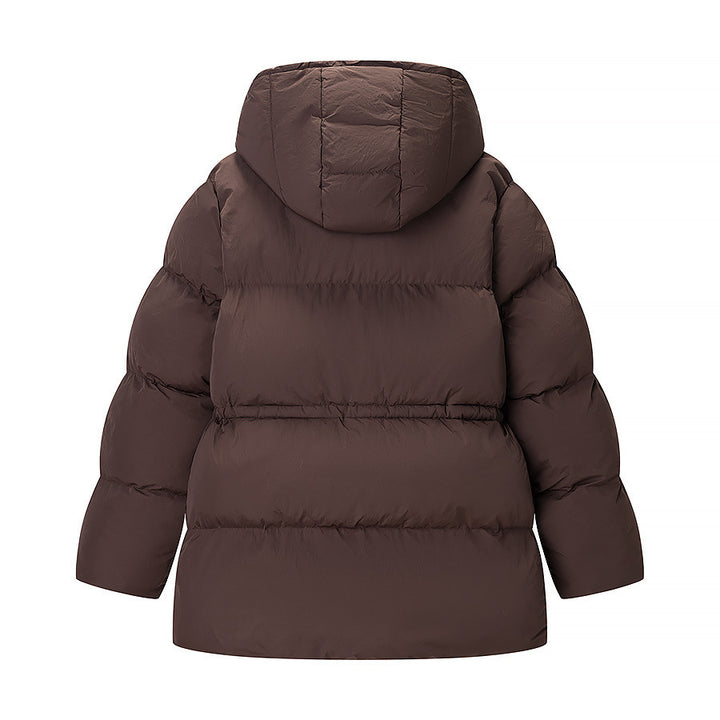 Damen Wattierte Pufferjacke mit Kapuze, taillierbarem Kordelzug und Zwei-Wege-Reißverschluss Echo Archiv