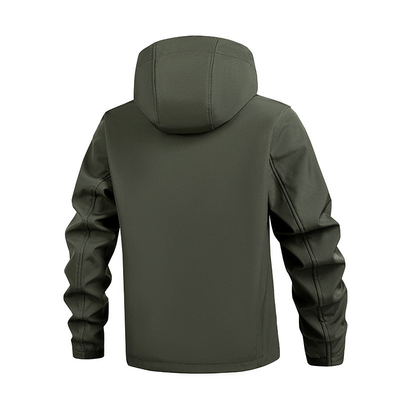 Herren Funktionsjacke mit atmungsaktiven Eigenschaften und verstellbarem Kapuzensystem Echoarchiv