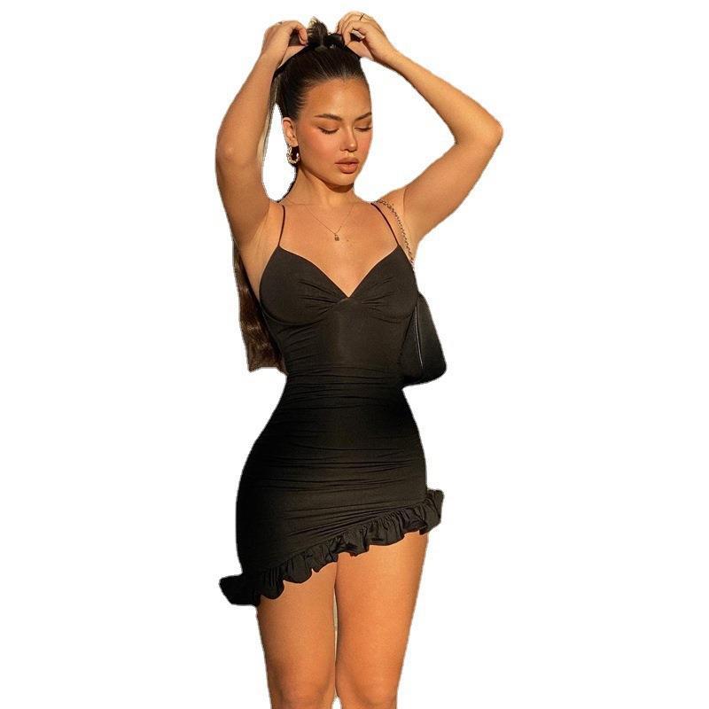 Damen Elegantes Minikleid mit raffinierter Rüschendetail Echo Archiv