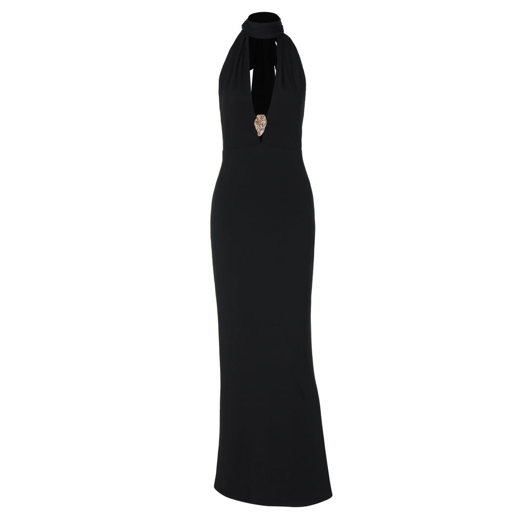 Damen Elegantes Halter-Maxikleid mit verführerischem Ausschnitt Echo Archiv