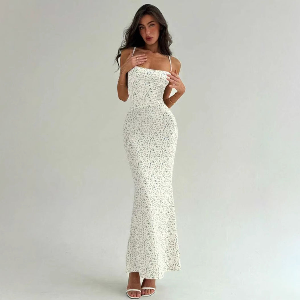 Damen Elegantes Maxikleid mit floralem Muster und schmalem Schnitt Echo Archiv