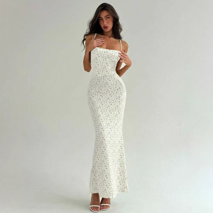 Damen Elegantes Maxikleid mit floralem Muster und schmalem Schnitt Echo Archiv
