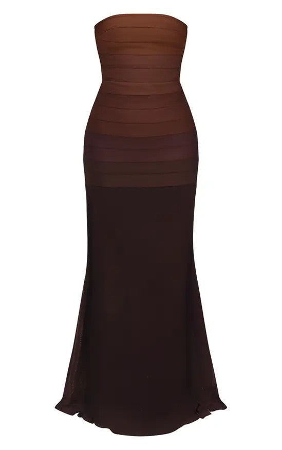 Damen Elegantes strapazierfähiges Maxikleid mit raffiniertem Oberteil Echo Archiv