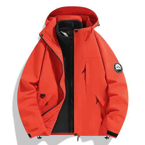 Damen zweilagige Softshell-Outdoorjacke mit herausnehmbarer Fleece-Innenjacke und Kapuze Echo Archiv