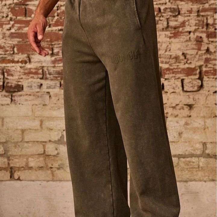 Herren bequeme Freizeithose mit seitlichen Eingrifftaschen und elastischem Bund Echoarchiv