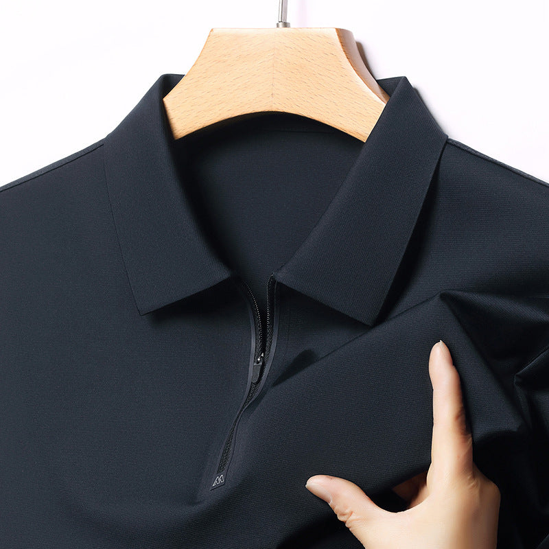 Herren Poloshirt mit modernem Reißverschluss und atmungsaktiven Eigenschaften Echoarchiv